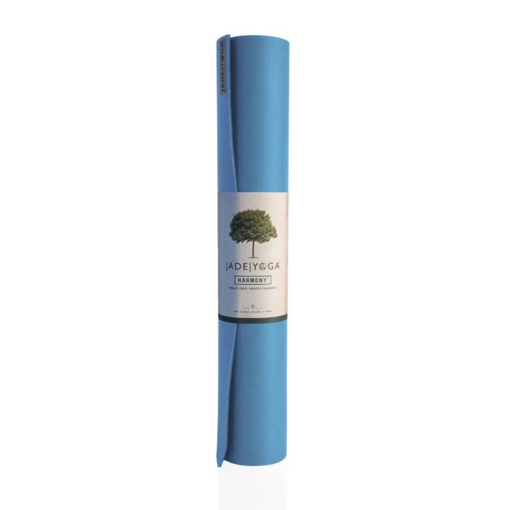Jade Yoga Harmony Blue Slate Mat - 3/16" Thick, Eco-Friendly Natural Rubber
